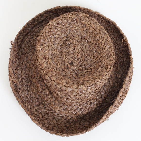 Helen Kaminski Hat Brown Raffia Wide Brim Sun Hat Beach Pool Vintage OS main image 5
